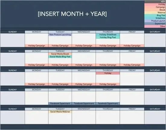 Social -Media Calendar -Tools: Drift Kings Mediadown load of this template