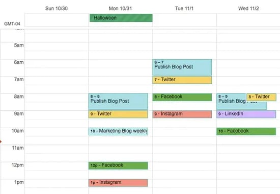 social media calendar tools: google drive