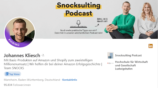 LinkedIn-Zusammenfassung Beispiel 6