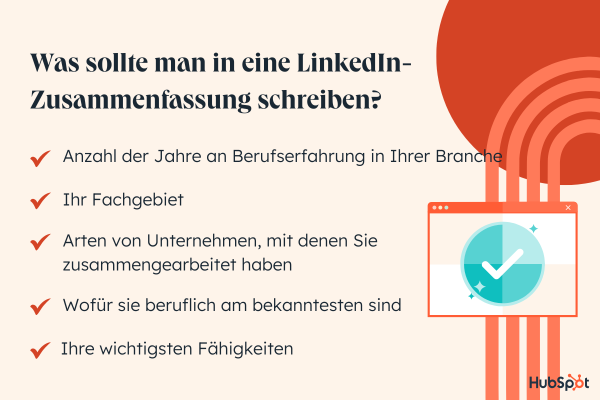 Punkte, die man in seine LinkedIn-Zusammenfassung schreiben sollte