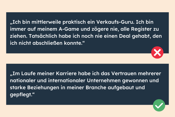 Punkte, die man nicht in seine LinkedIn-Zusammenfassung schreiben sollte