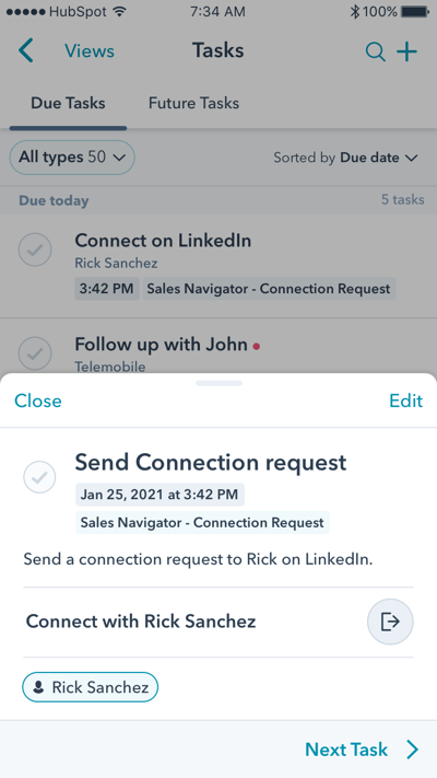 Tasks_ LinkedIn Connection request