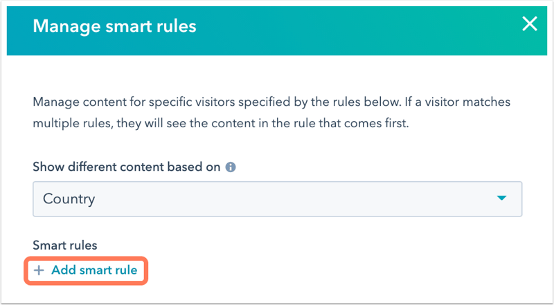 add-smart rule