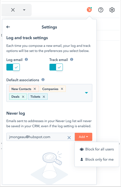 log-and-track-settings