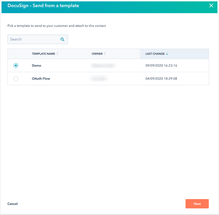 Hubspotとdocusignの連携機能を使用する