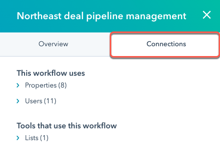 workflows-dashboard-connections-panel