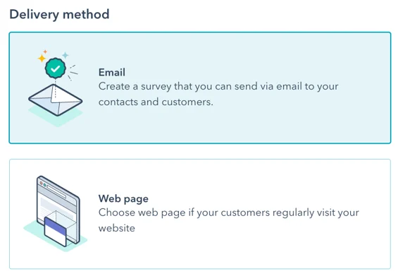 método de entrega do inquérito sobre a fidelidade do cliente