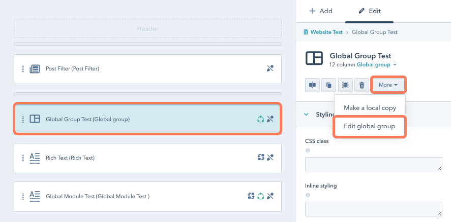 HubSpot Community - Adding an editable button to the header partial -  HubSpot Community