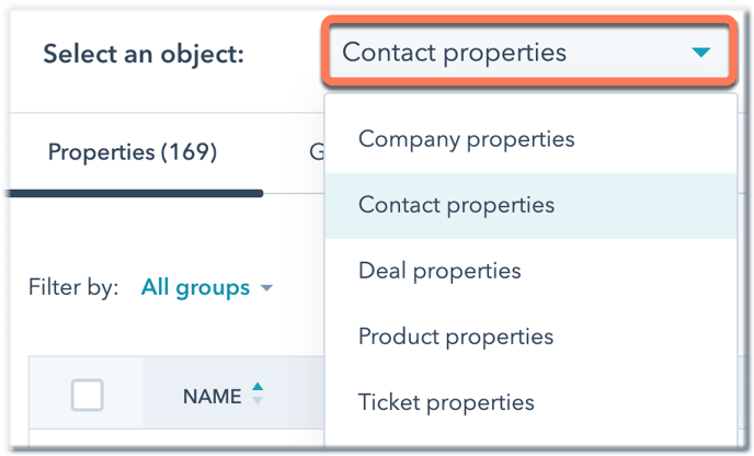 select-an-object-properties