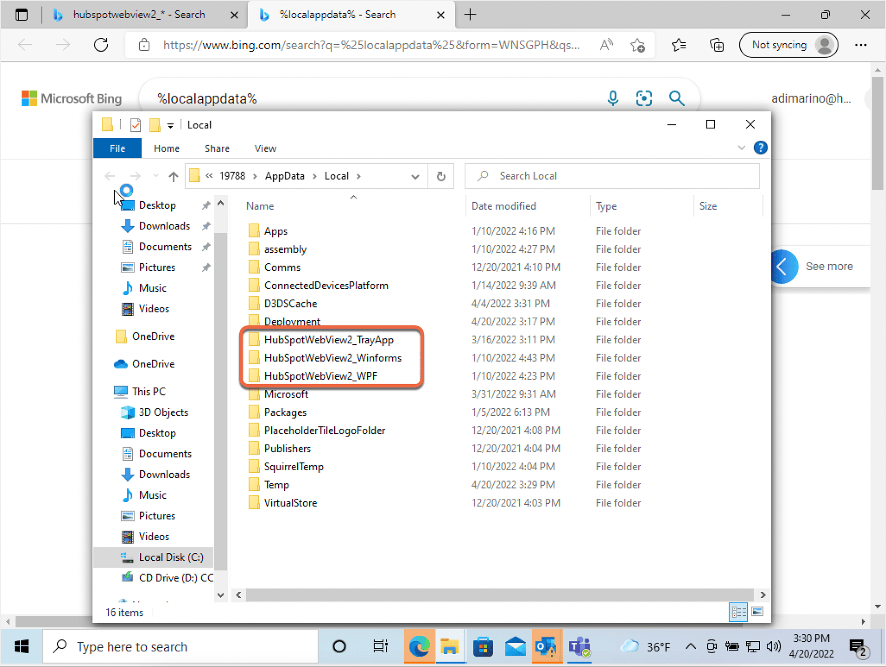 Uninstall the HubSpot Sales email extension
