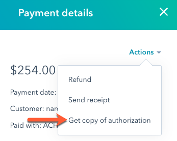 ach-authorization-on-payment-record
