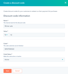 Create and use discount codes and taxes
