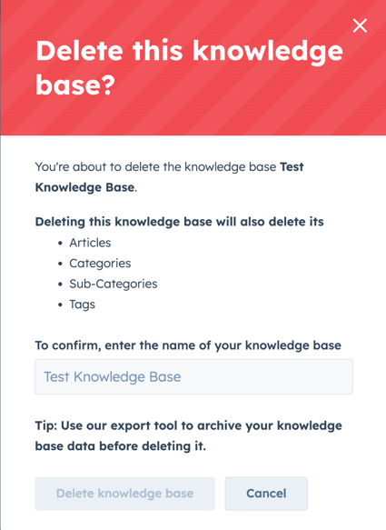 delete-knkowledge-base