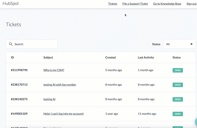 Set up a customer portal