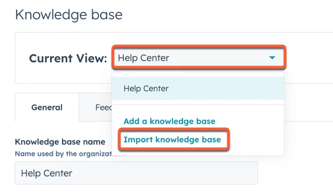 importar una base de conocimientos