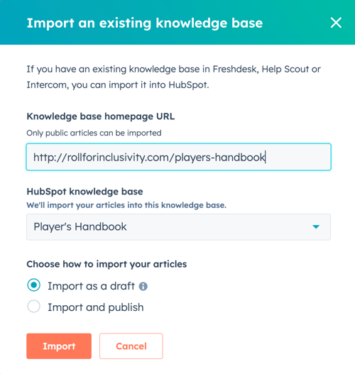 import-Wissensbasis-Optionen