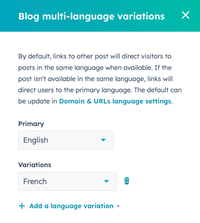 ブログの多言語バリエーションを管理する