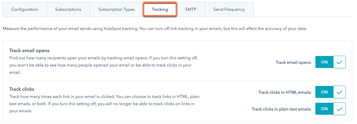 pestaña "marketing-email-tracking-settings"