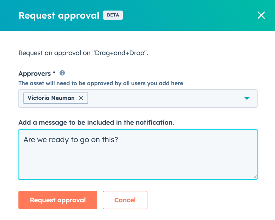 Approve HubSpot content