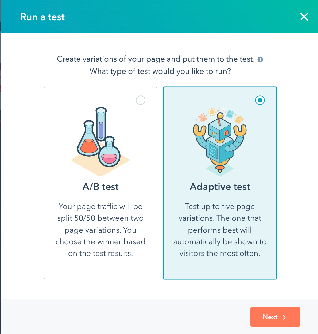 Create An Adaptive Test For A Page