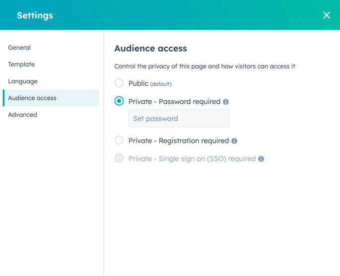 set-audience-access-for-a-page