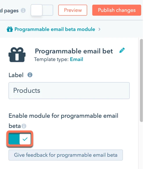 mise à jour de l'interrupteur-programmable-email-beta