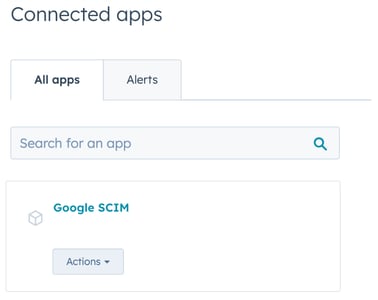applications connectées-google-SCIM