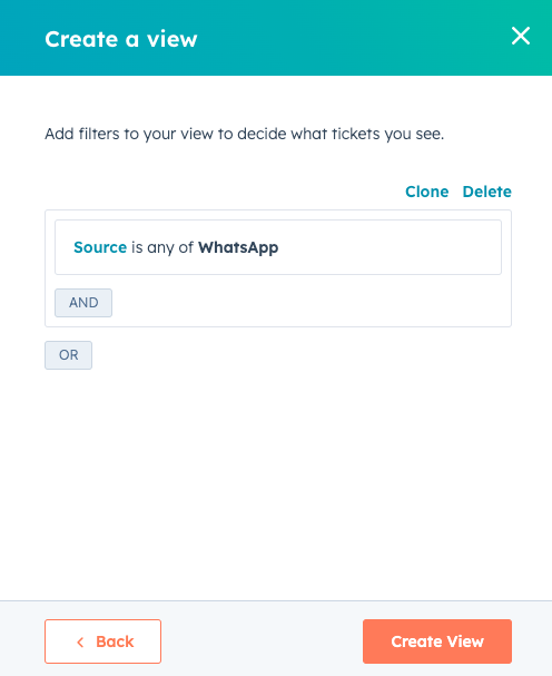 créer une vue de WhatsApp dans les conversations dans la boîte de réception