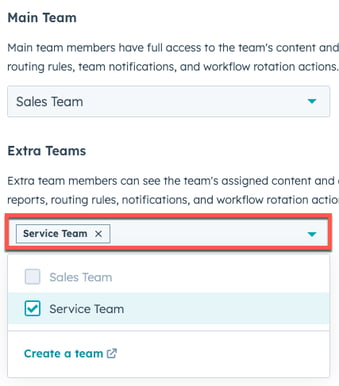 Assign users to additional teams