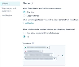 Manage workflow settings