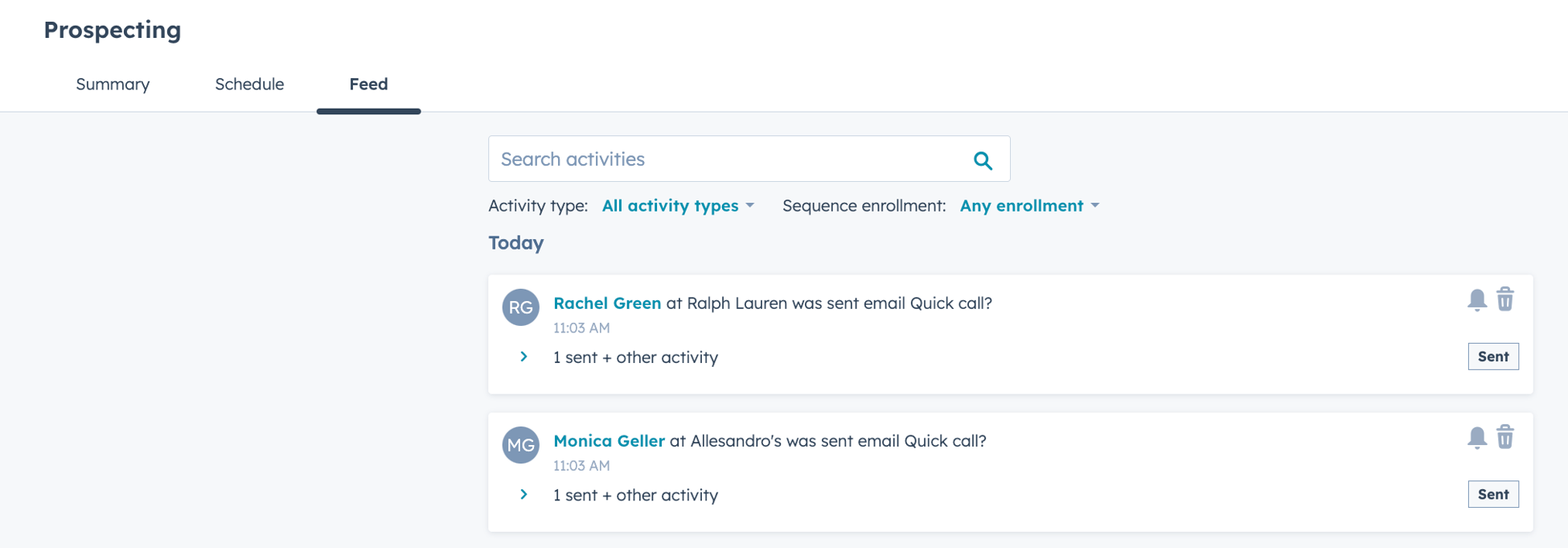 Use the prospecting workspace