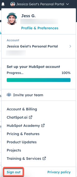 sign-out-of-hubspot
