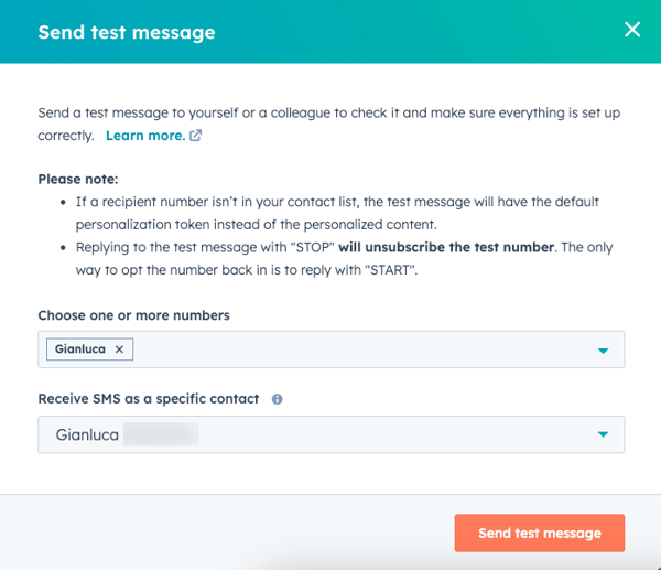send-test-sms-message