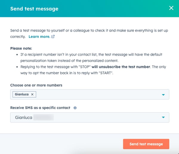 send-test-sms-message