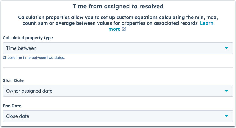 Create Calculation Properties