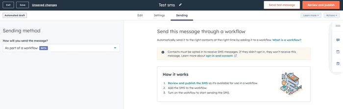 separador "updated-sms-message-in-workflow-sending-tab