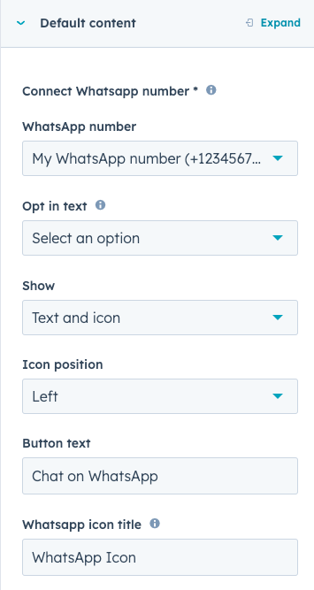 módulo de ligação whatsapp