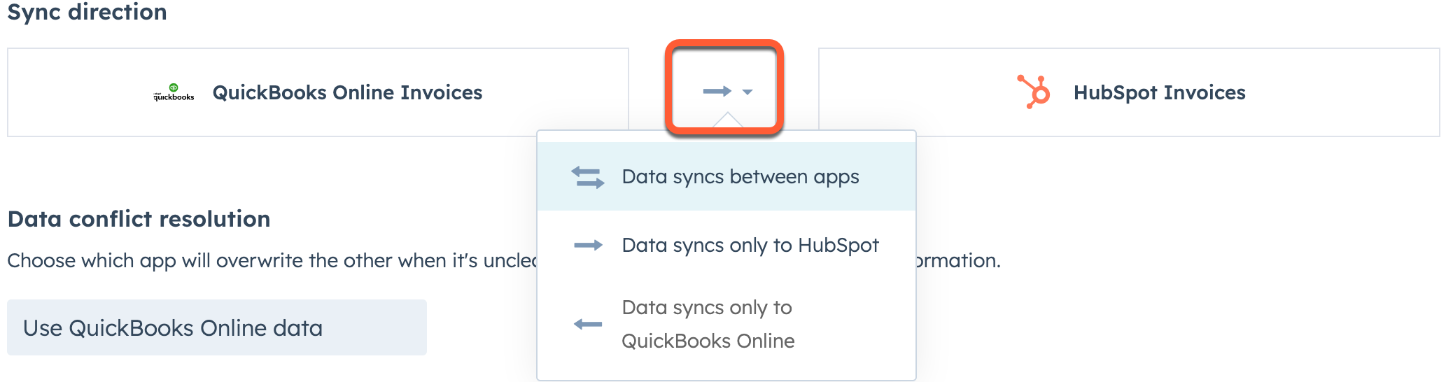 QuickBooks-sync-direction