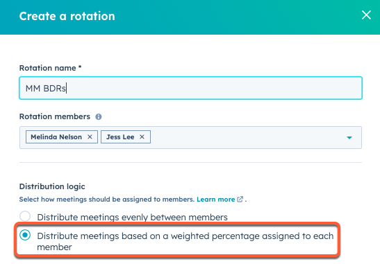 Weighted-rotation