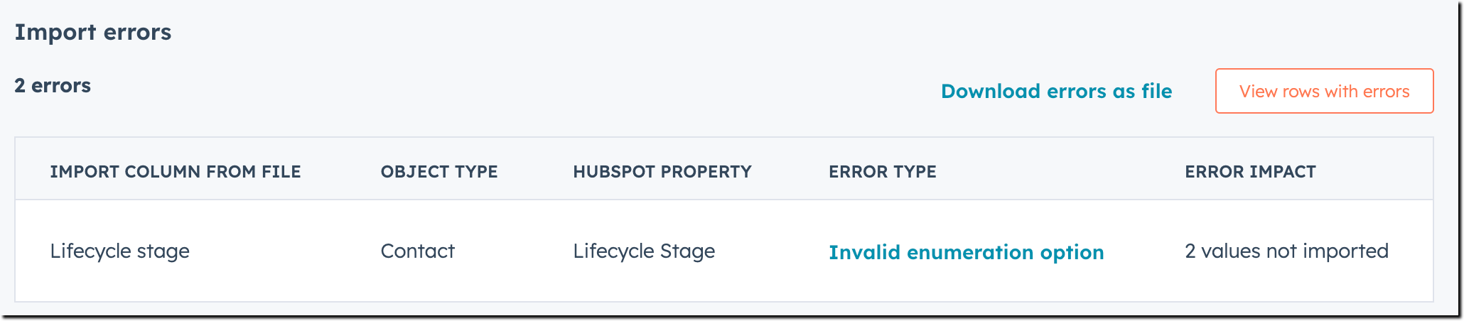 Review And Troubleshoot Import Errors