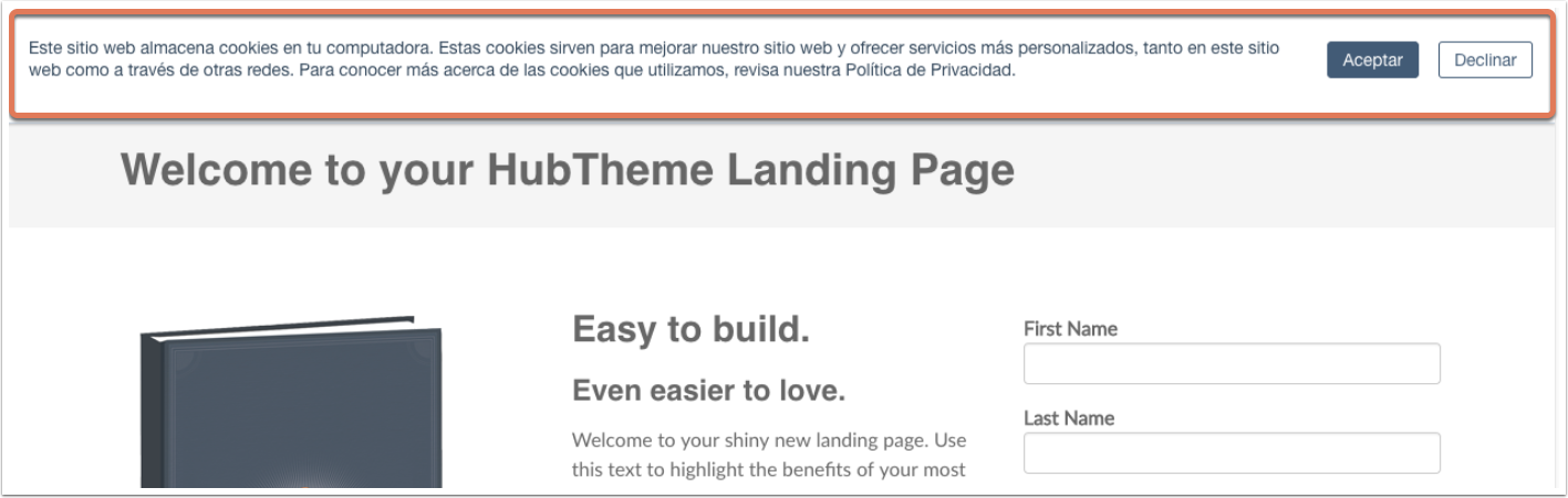 Customize Cookie Tracking Settings And Privacy Policy Alert
