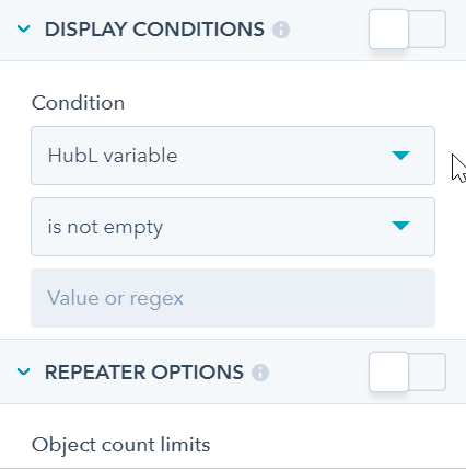 Set Field Display Conditions