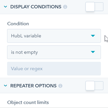 Set Field Display Conditions