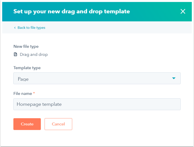 Choose template type