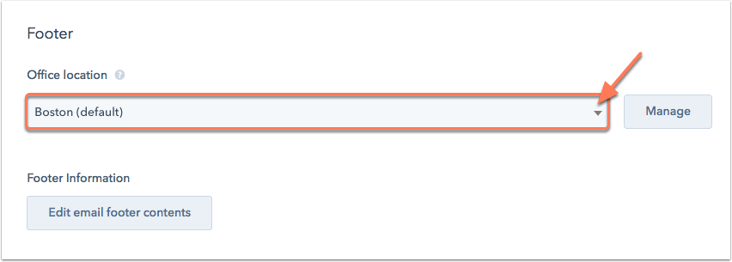 How to set up your email footer information