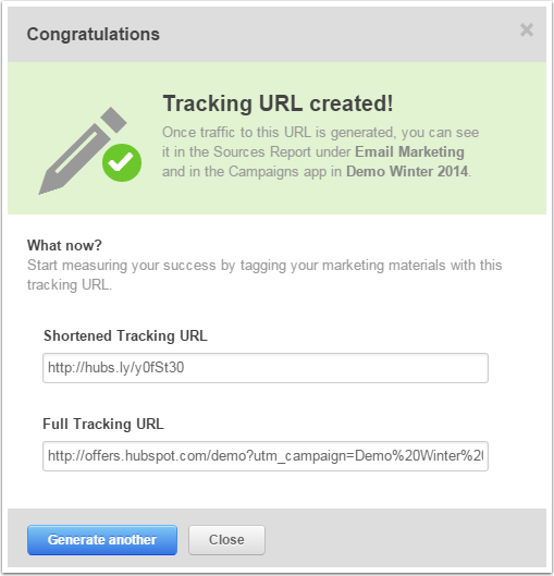 How to create a tracking URL for a landing page