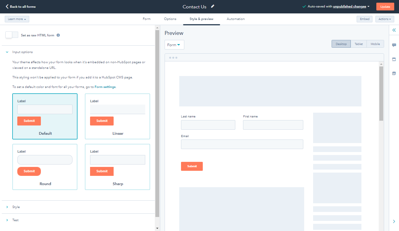 Create forms (legacy)
