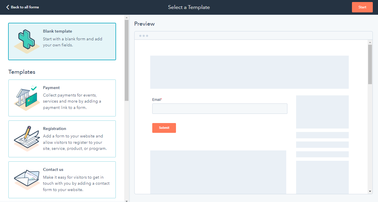 Create forms (legacy)