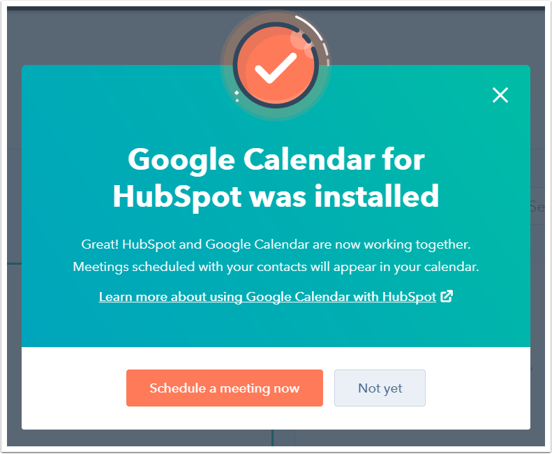 Use HubSpot's integration with Google Calendar