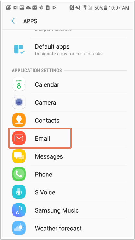 mac mail settings for android phone